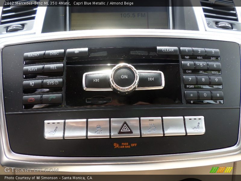 Capri Blue Metallic / Almond Beige 2012 Mercedes-Benz ML 350 4Matic