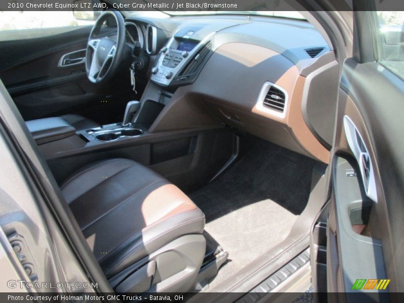 Cyber Gray Metallic / Jet Black/Brownstone 2010 Chevrolet Equinox LTZ AWD