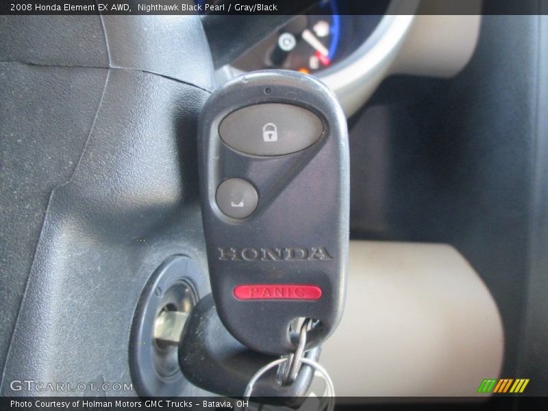 Nighthawk Black Pearl / Gray/Black 2008 Honda Element EX AWD