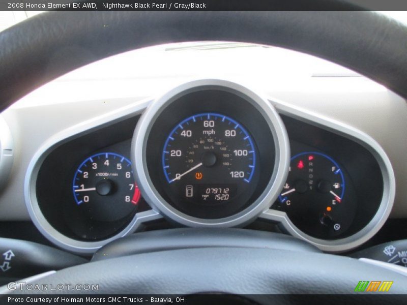 Nighthawk Black Pearl / Gray/Black 2008 Honda Element EX AWD