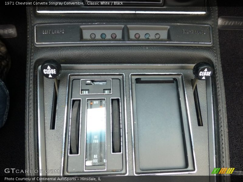 Controls of 1971 Corvette Stingray Convertible