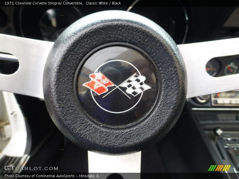 Classic White / Black 1971 Chevrolet Corvette Stingray Convertible