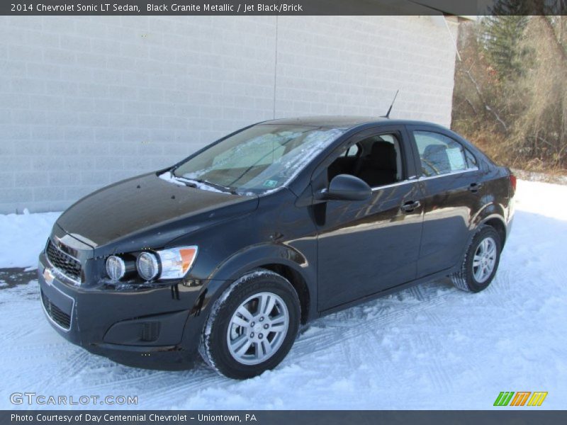 Black Granite Metallic / Jet Black/Brick 2014 Chevrolet Sonic LT Sedan