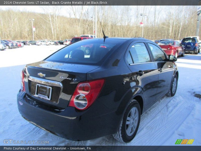 Black Granite Metallic / Jet Black/Brick 2014 Chevrolet Sonic LT Sedan