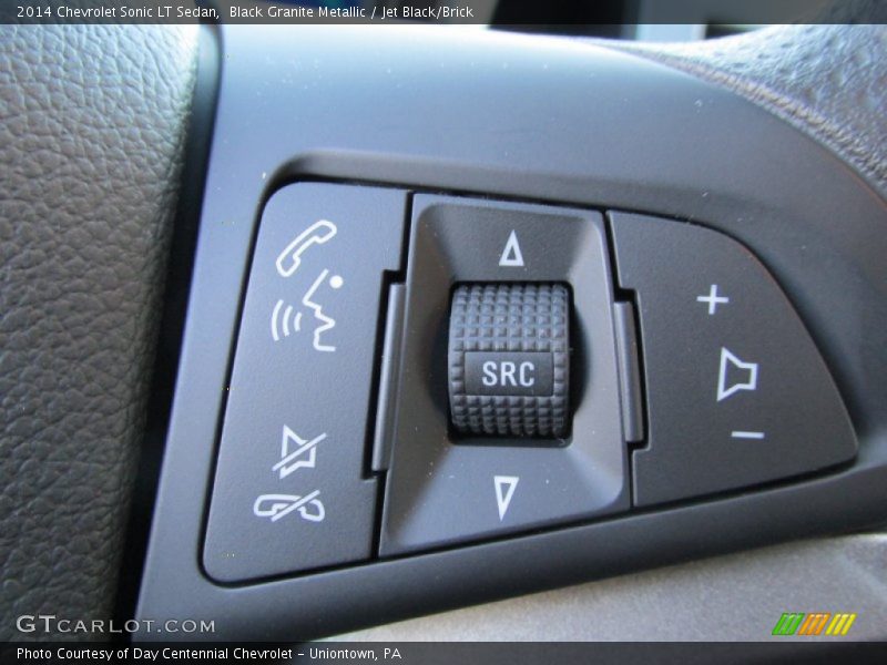 Black Granite Metallic / Jet Black/Brick 2014 Chevrolet Sonic LT Sedan