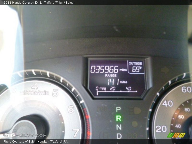 Taffeta White / Beige 2011 Honda Odyssey EX-L