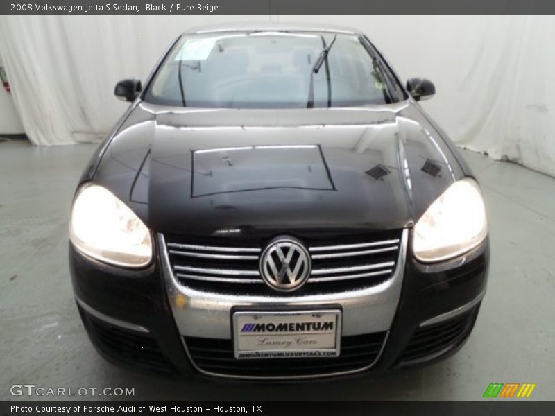 Black / Pure Beige 2008 Volkswagen Jetta S Sedan