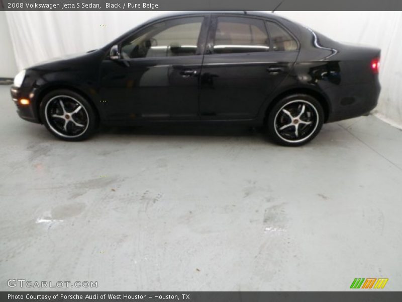 Black / Pure Beige 2008 Volkswagen Jetta S Sedan