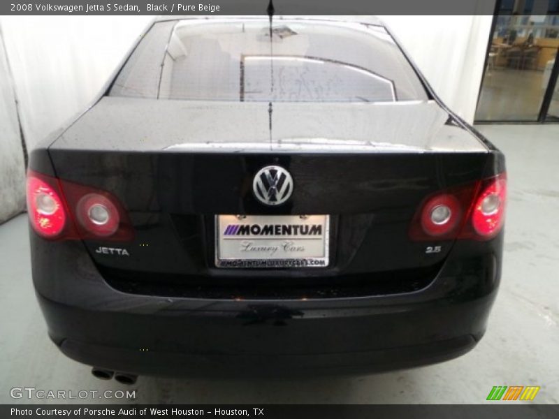 Black / Pure Beige 2008 Volkswagen Jetta S Sedan