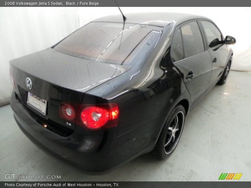 Black / Pure Beige 2008 Volkswagen Jetta S Sedan