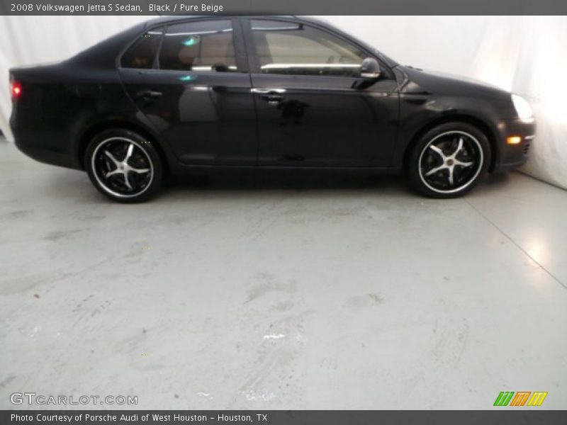 Black / Pure Beige 2008 Volkswagen Jetta S Sedan