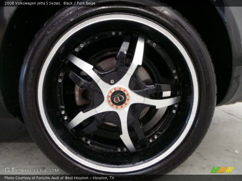 Black / Pure Beige 2008 Volkswagen Jetta S Sedan
