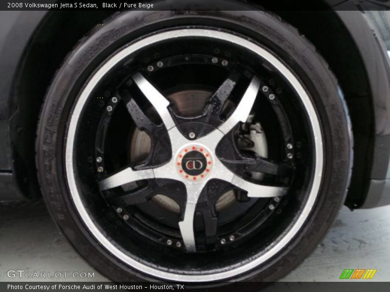 Black / Pure Beige 2008 Volkswagen Jetta S Sedan