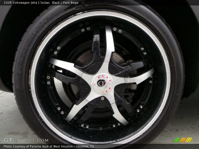 Black / Pure Beige 2008 Volkswagen Jetta S Sedan
