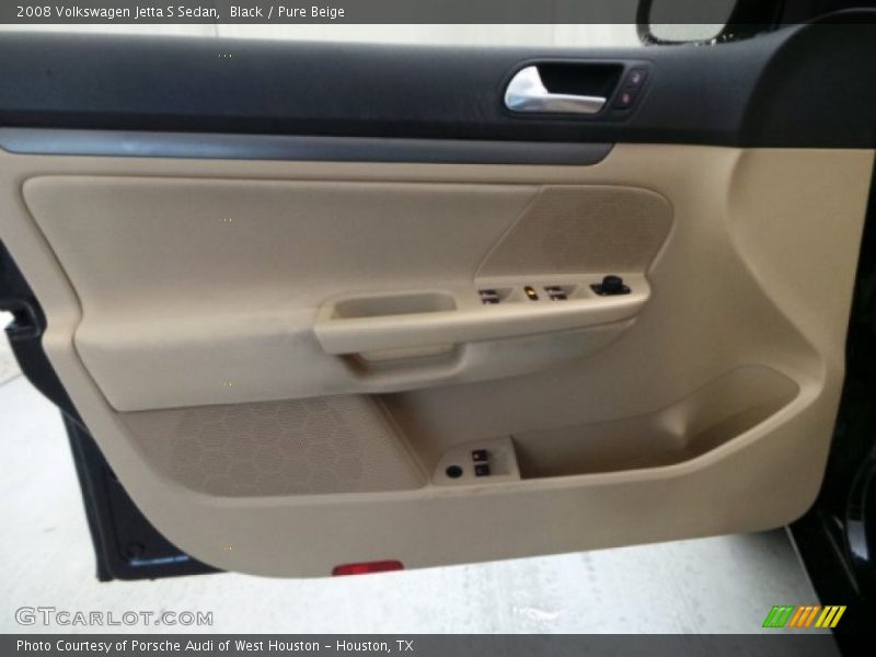 Black / Pure Beige 2008 Volkswagen Jetta S Sedan