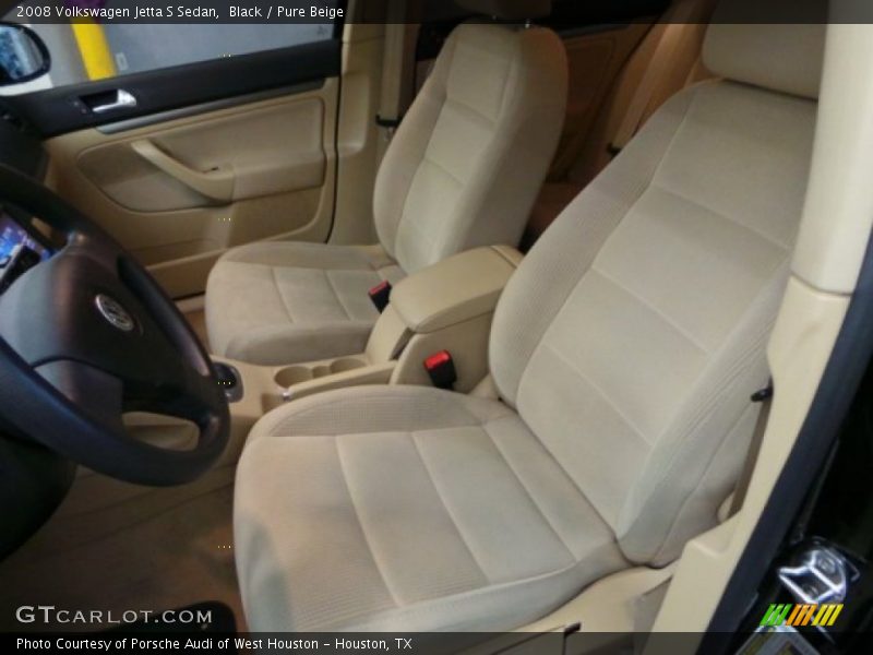 Black / Pure Beige 2008 Volkswagen Jetta S Sedan