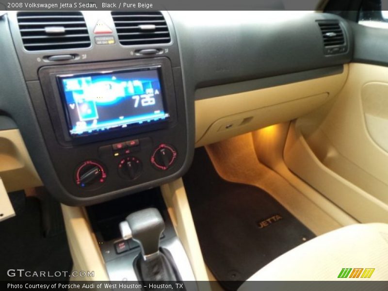 Black / Pure Beige 2008 Volkswagen Jetta S Sedan