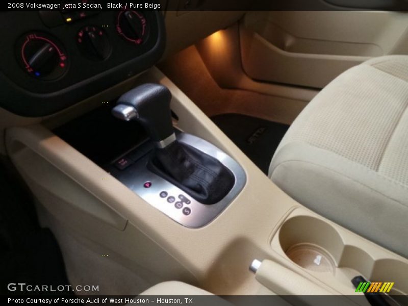 Black / Pure Beige 2008 Volkswagen Jetta S Sedan