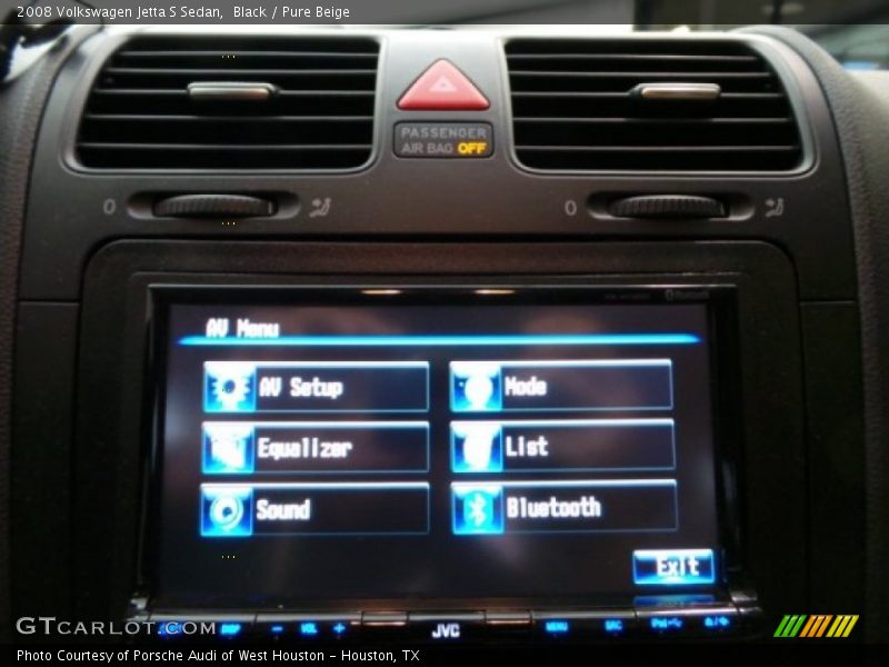 Black / Pure Beige 2008 Volkswagen Jetta S Sedan