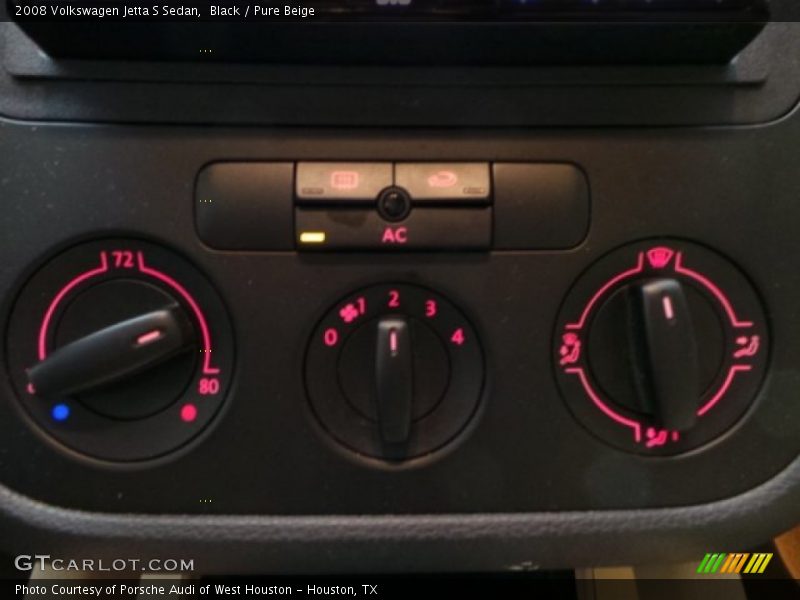 Black / Pure Beige 2008 Volkswagen Jetta S Sedan