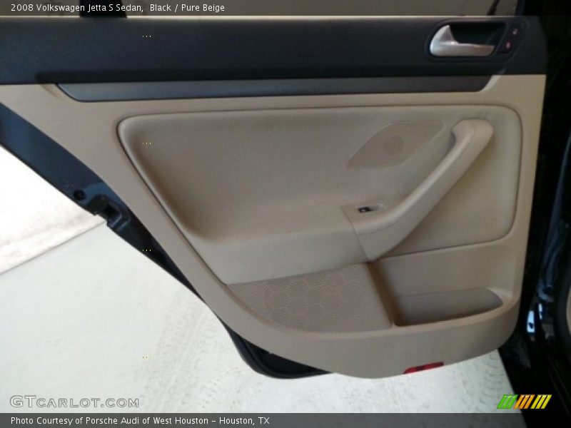 Black / Pure Beige 2008 Volkswagen Jetta S Sedan