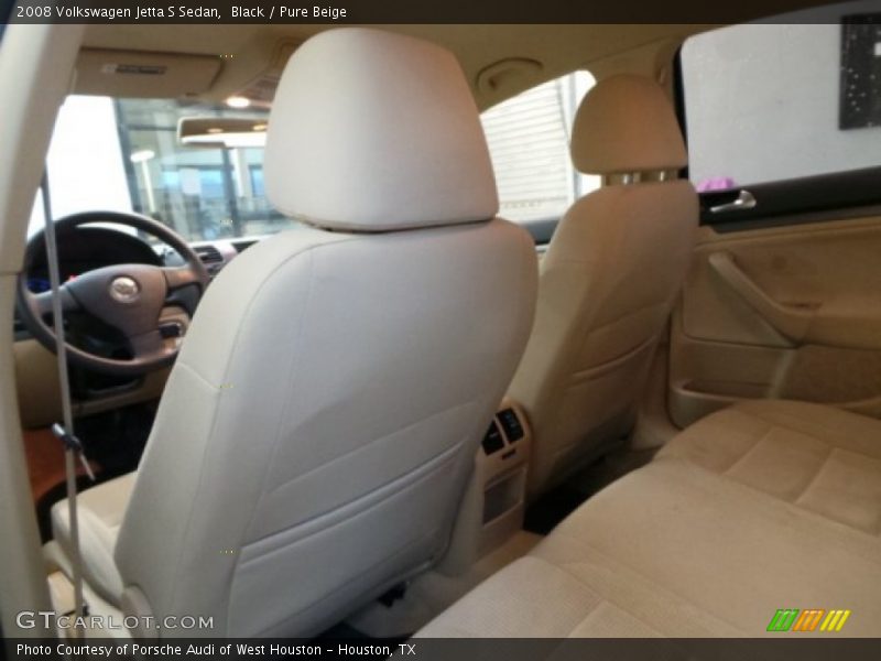 Black / Pure Beige 2008 Volkswagen Jetta S Sedan