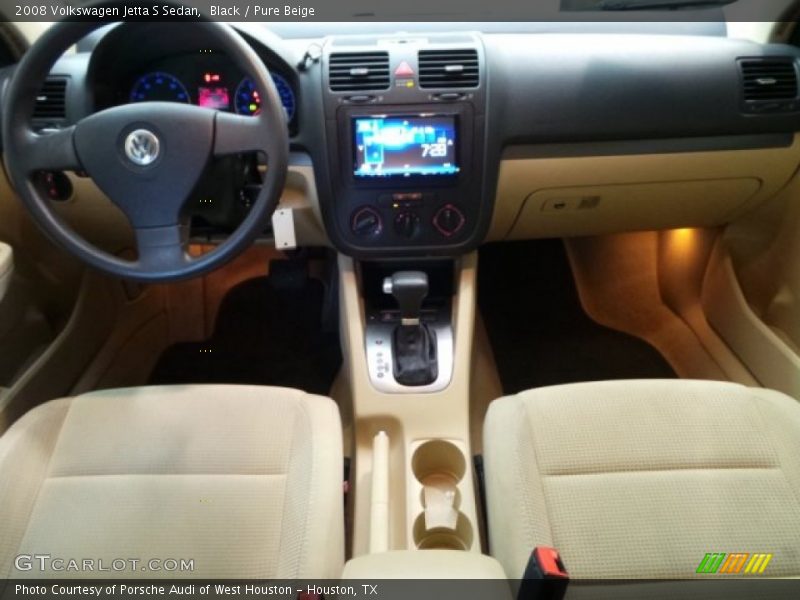 Black / Pure Beige 2008 Volkswagen Jetta S Sedan