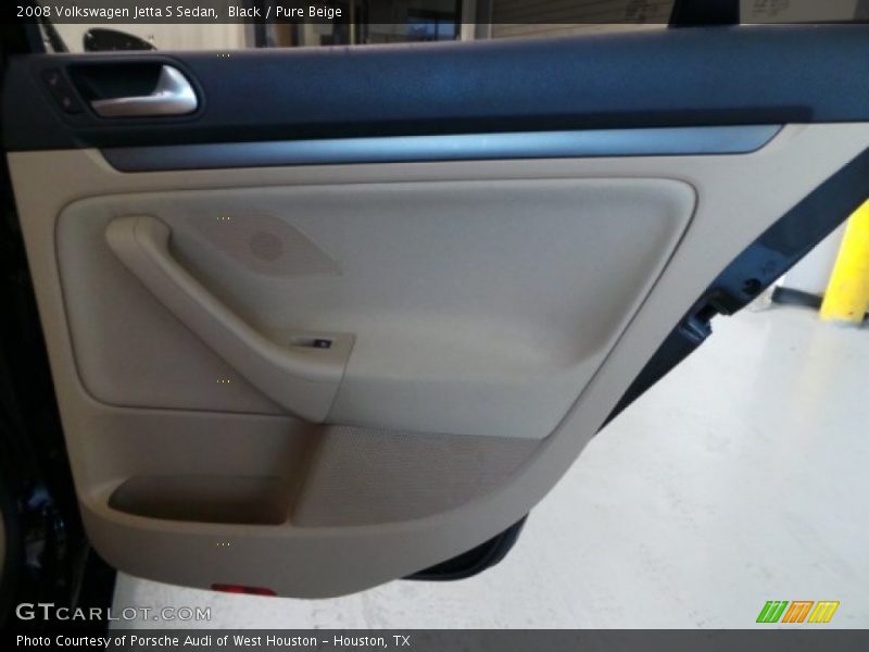 Black / Pure Beige 2008 Volkswagen Jetta S Sedan