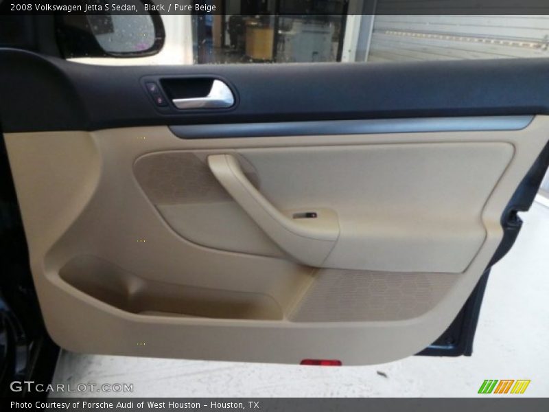 Black / Pure Beige 2008 Volkswagen Jetta S Sedan