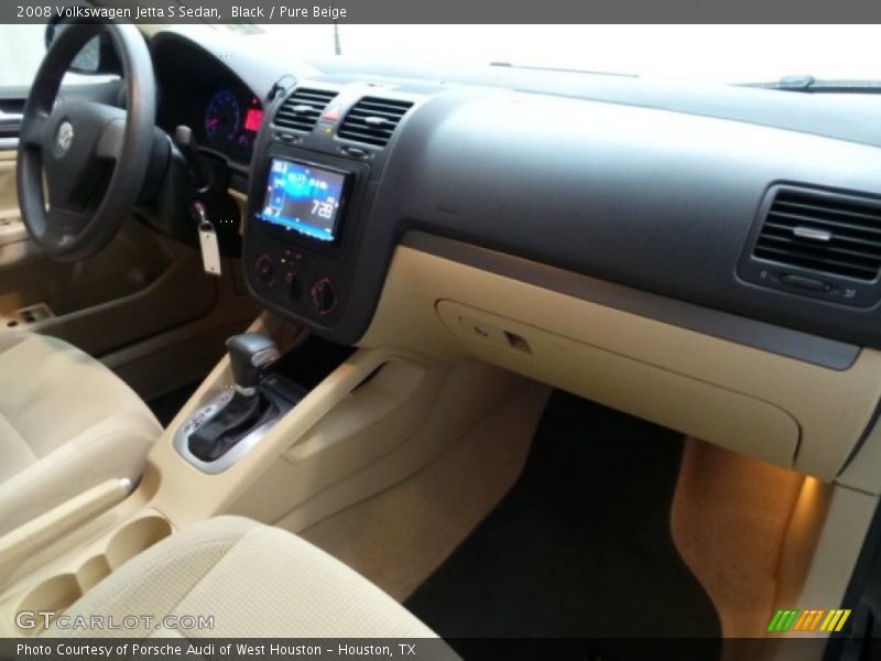 Black / Pure Beige 2008 Volkswagen Jetta S Sedan