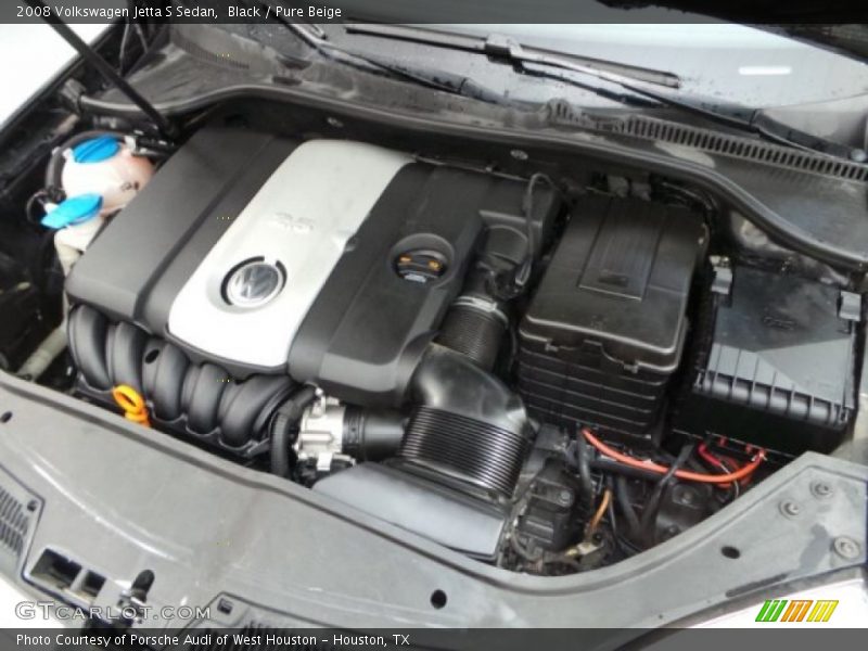 Black / Pure Beige 2008 Volkswagen Jetta S Sedan