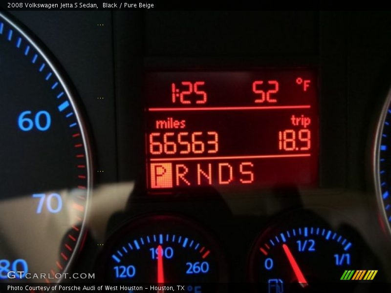 Black / Pure Beige 2008 Volkswagen Jetta S Sedan