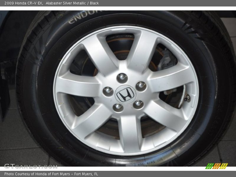 Alabaster Silver Metallic / Black 2009 Honda CR-V EX