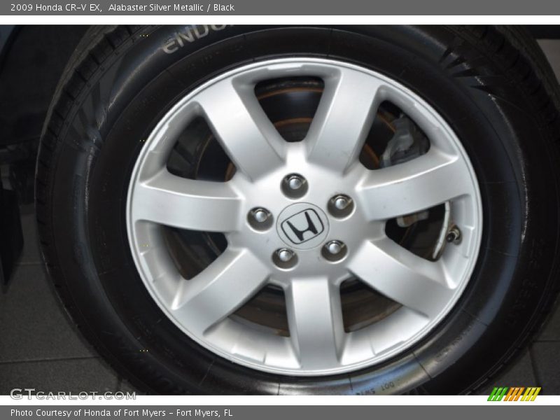 Alabaster Silver Metallic / Black 2009 Honda CR-V EX