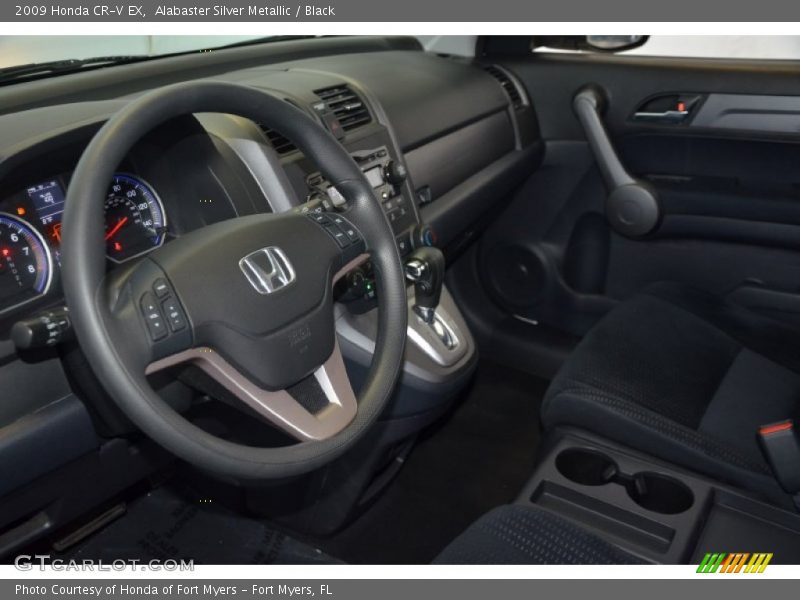 Alabaster Silver Metallic / Black 2009 Honda CR-V EX