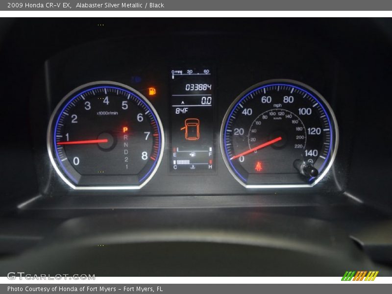 Alabaster Silver Metallic / Black 2009 Honda CR-V EX