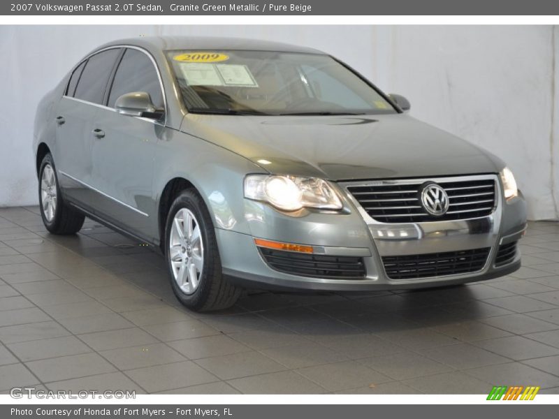 Granite Green Metallic / Pure Beige 2007 Volkswagen Passat 2.0T Sedan