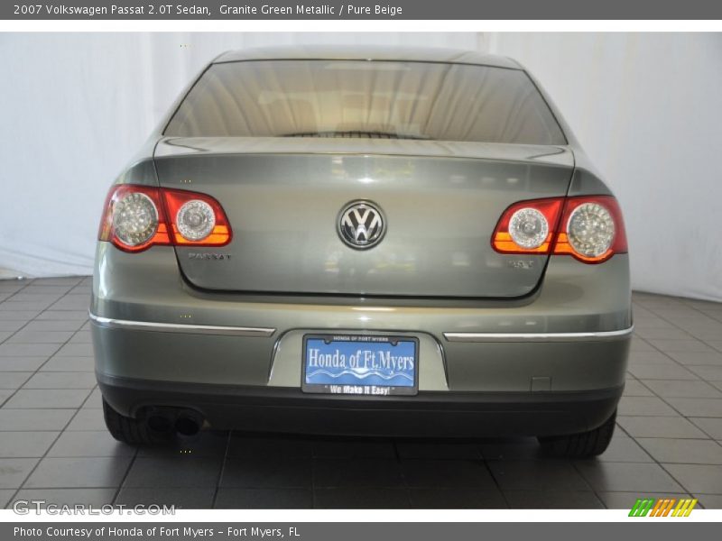 Granite Green Metallic / Pure Beige 2007 Volkswagen Passat 2.0T Sedan