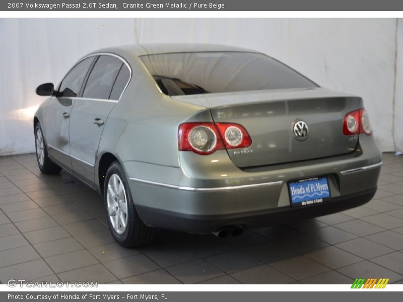 Granite Green Metallic / Pure Beige 2007 Volkswagen Passat 2.0T Sedan