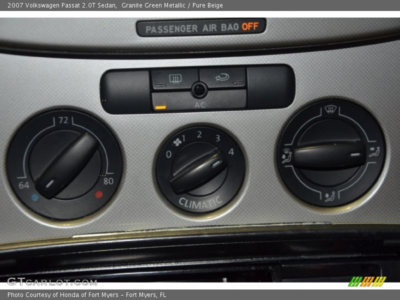 Granite Green Metallic / Pure Beige 2007 Volkswagen Passat 2.0T Sedan