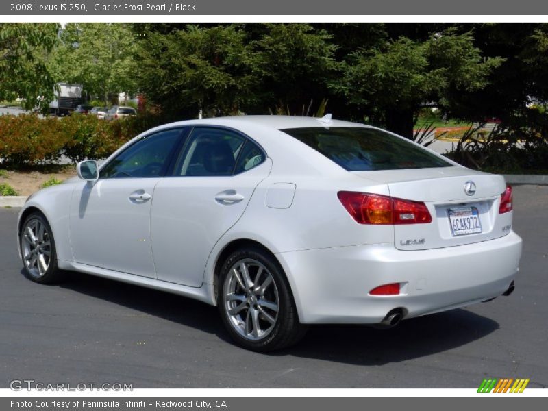 Glacier Frost Pearl / Black 2008 Lexus IS 250