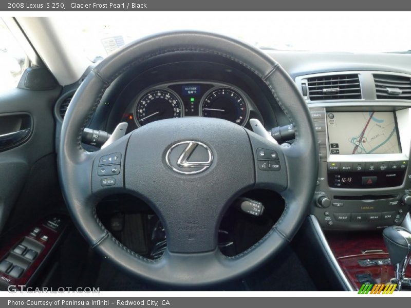 Glacier Frost Pearl / Black 2008 Lexus IS 250