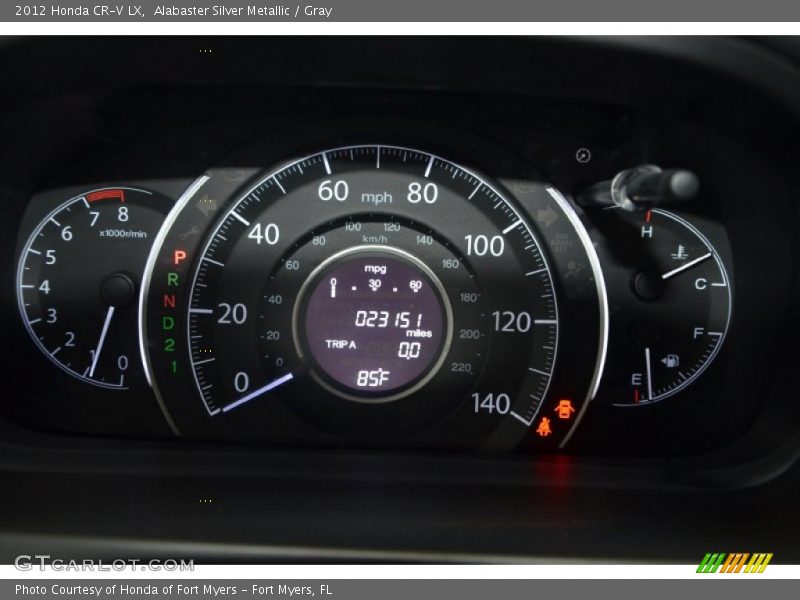 Alabaster Silver Metallic / Gray 2012 Honda CR-V LX