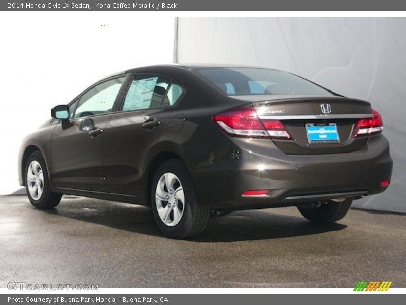 Kona Coffee Metallic / Black 2014 Honda Civic LX Sedan