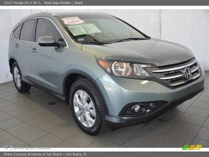 Opal Sage Metallic / Black 2012 Honda CR-V EX-L