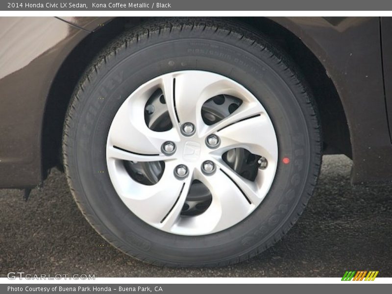 Kona Coffee Metallic / Black 2014 Honda Civic LX Sedan