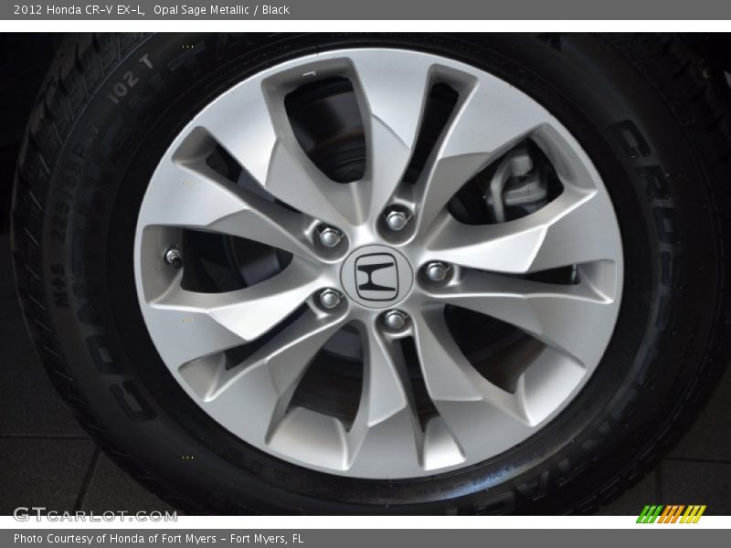 Opal Sage Metallic / Black 2012 Honda CR-V EX-L