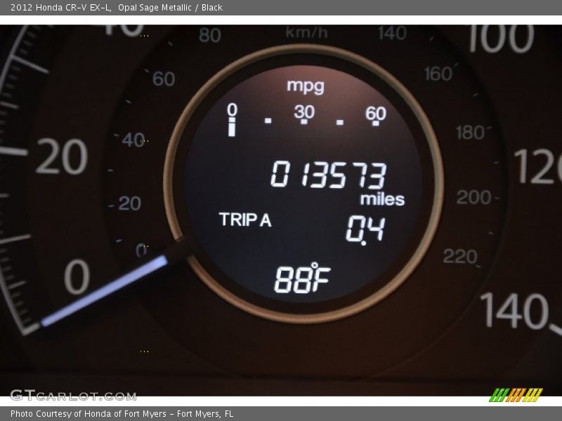 Opal Sage Metallic / Black 2012 Honda CR-V EX-L