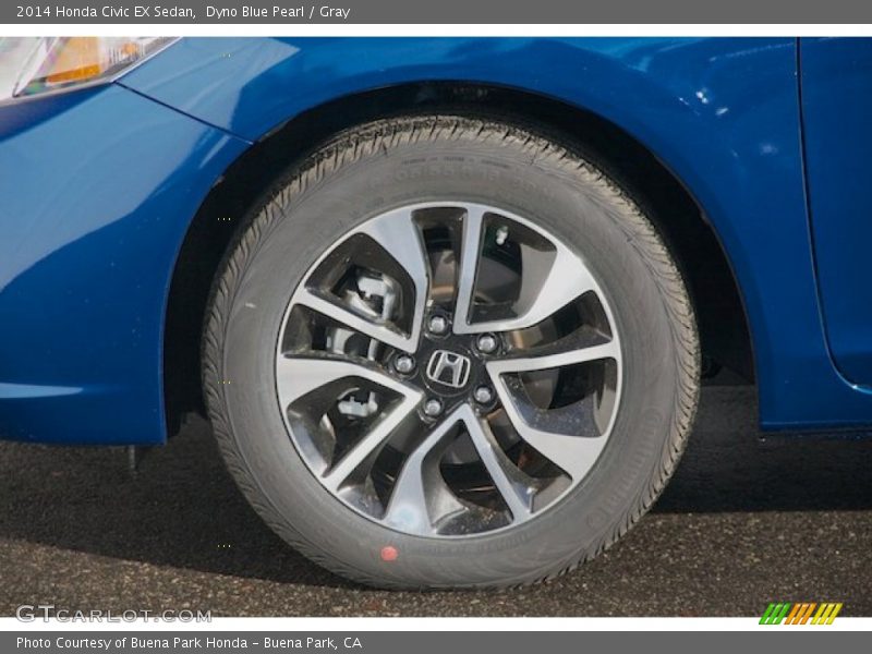 Dyno Blue Pearl / Gray 2014 Honda Civic EX Sedan