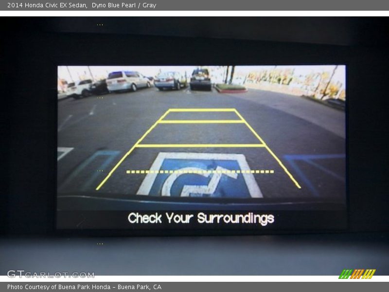Dyno Blue Pearl / Gray 2014 Honda Civic EX Sedan
